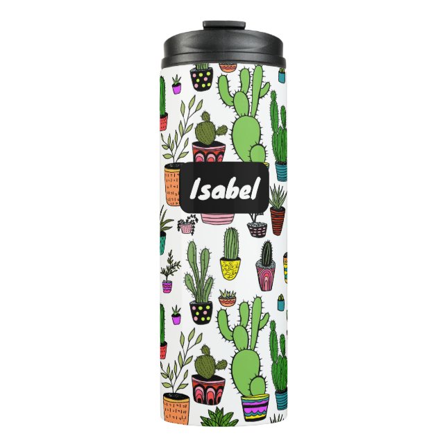 Cactus Potted Plants Cute Pattern CUSTOM Gift Thermal Tumbler (Front)