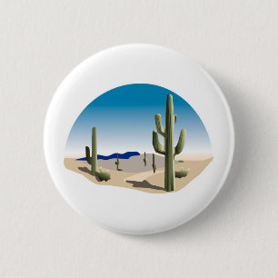 Cactus Prairie Scene 2 Inch Round Button