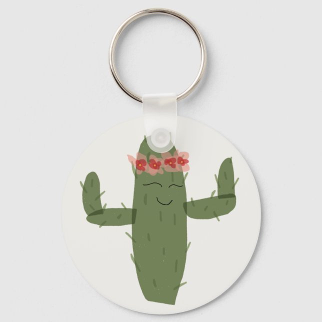 Cactus Princess Keychain (Front)