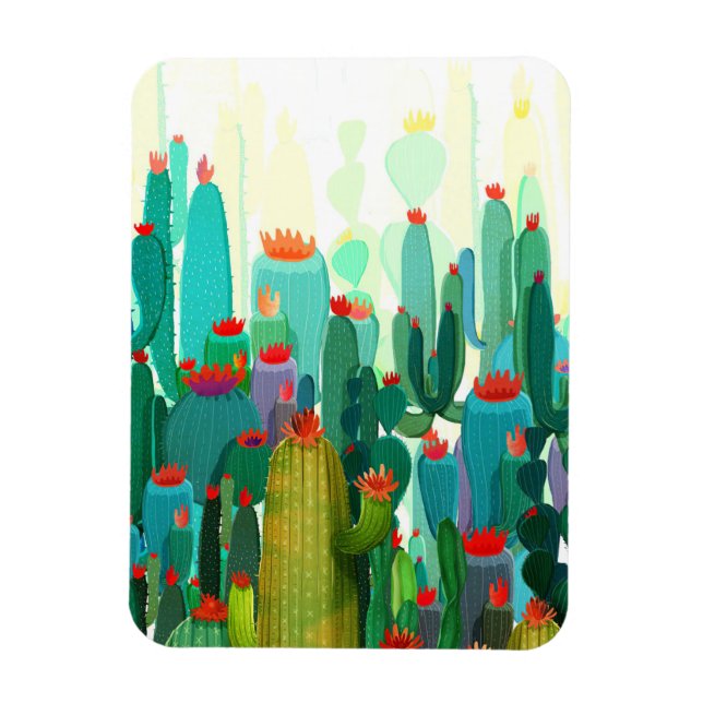 Cactus Print | A Lot Of Cactus Magnet (Vertical)