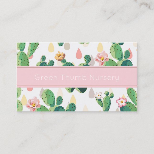 Cactus Print Business Card (Front)