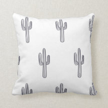 Cactus Print Throw Pillow