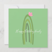 Cactus Rainbow Illustration Birthday