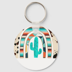 cactus rainbow keychain