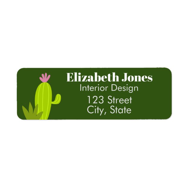 Cactus return address (Front)