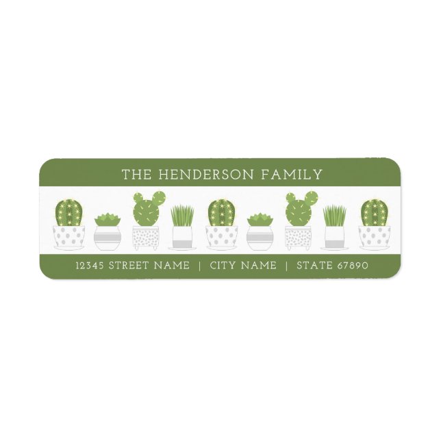Cactus Return Address Labels (Front)