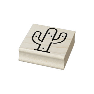 cactus rubber stamp