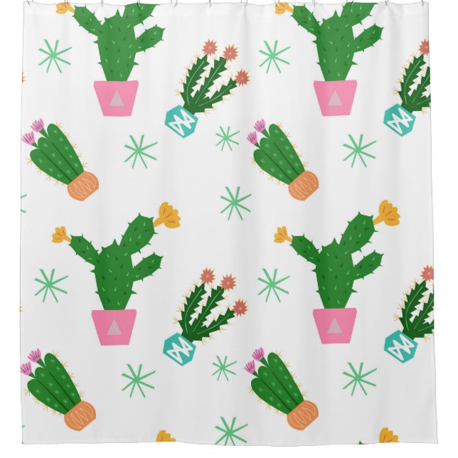 Cactus seamless vintage pattern,  repeated ornamen (Front)