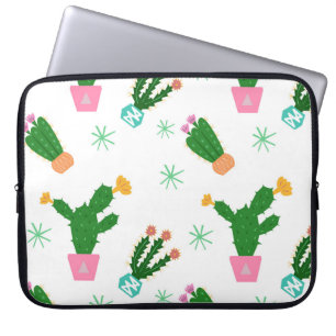 Cactus seamless vintage pattern,  repeated ornamen laptop sleeve