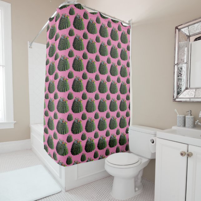 Cactus Shower Curtains (In Situ)