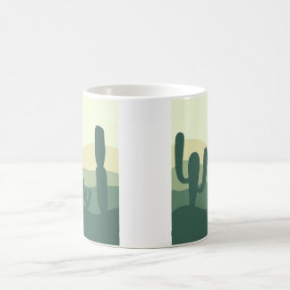 cactus, soleil et désert tasse à café