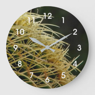 Cactus spikes large clock