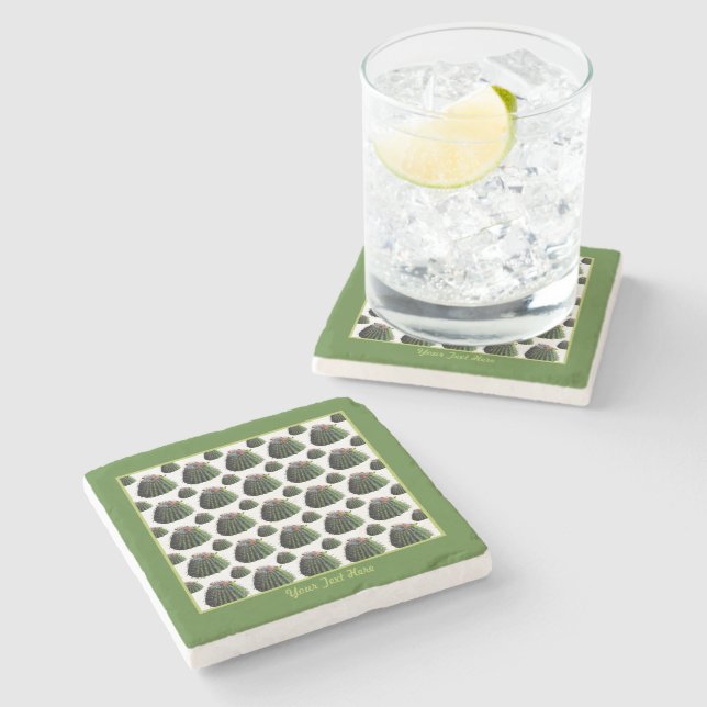 Cactus Stone Coaster - Personalized Option (Side)