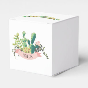 Cactus Succulent Boho Rustic Favor Box