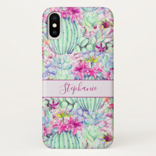 Cactus Succulent Floral Foliage Personalized Case-Mate iPhone Case