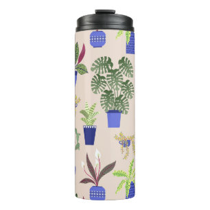 Cactus Succulent Pattern Thermal Tumbler