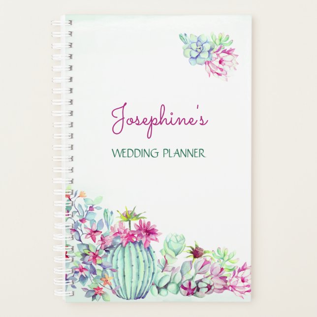 Cactus & Succulent Personalized Planner (Front)
