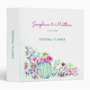 Cactus & Succulent Personalized Wedding Planner Binder