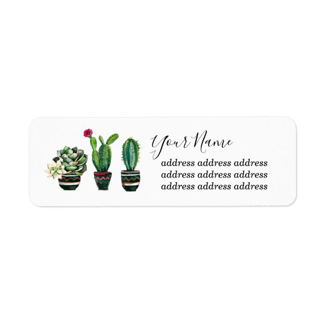 cactus, succulent, watercolor, fiesta, mexican (Front)