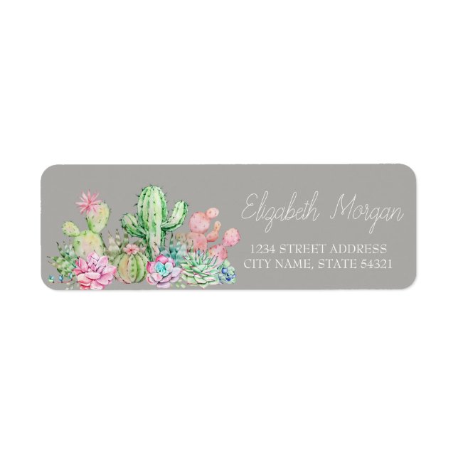 Cactus succulente chic romantique (Devant)