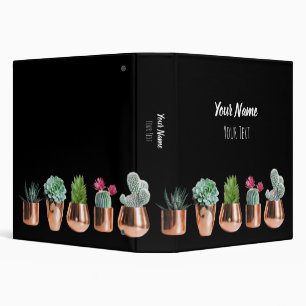 Cactus & Succulents in Rose Gold Pots Binder