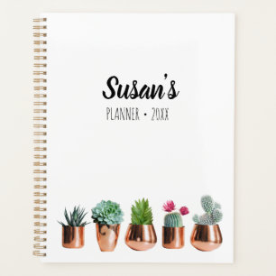 Cactus & Succulents in Rose Gold Pots Planner
