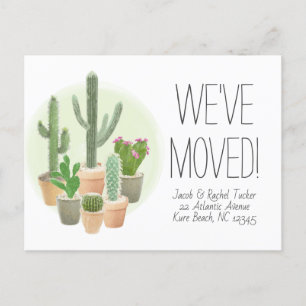 Cactus Succulents New Home Moving Announcement Postcard