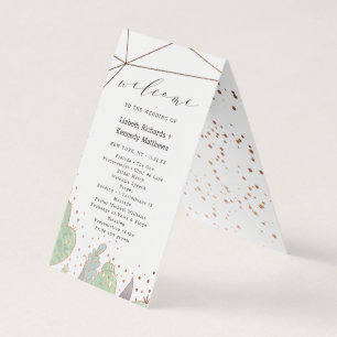 Cactus Succulents Trendy Mariage Ceremony Programm