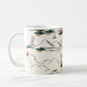 Cactus Succulents: Vintage Desert Floral. Coffee Mug