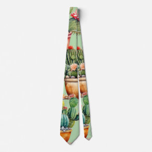 Cactus Summer Arizona Desert Hot Plants Tie