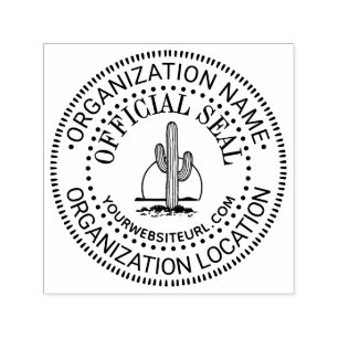 Cactus Sun Generic Official Seal Name Loc URL Self-inking Stamp