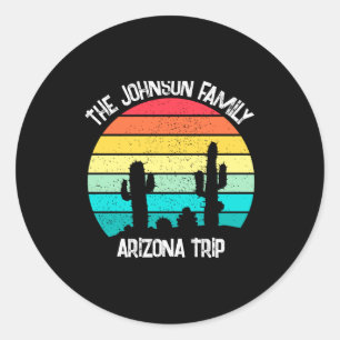 Cactus Sunset Arizona Desert Trip Womens _1  Classic Round Sticker