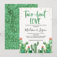 Cactus Taco ''bout Love Couples Shower Invitation