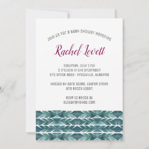 Cactus Texture Baby Shower Invitation