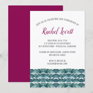 Cactus Texture Graduation Invitation