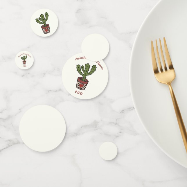 Cactus Theme Bridal Shower Personalized Confetti (Group)