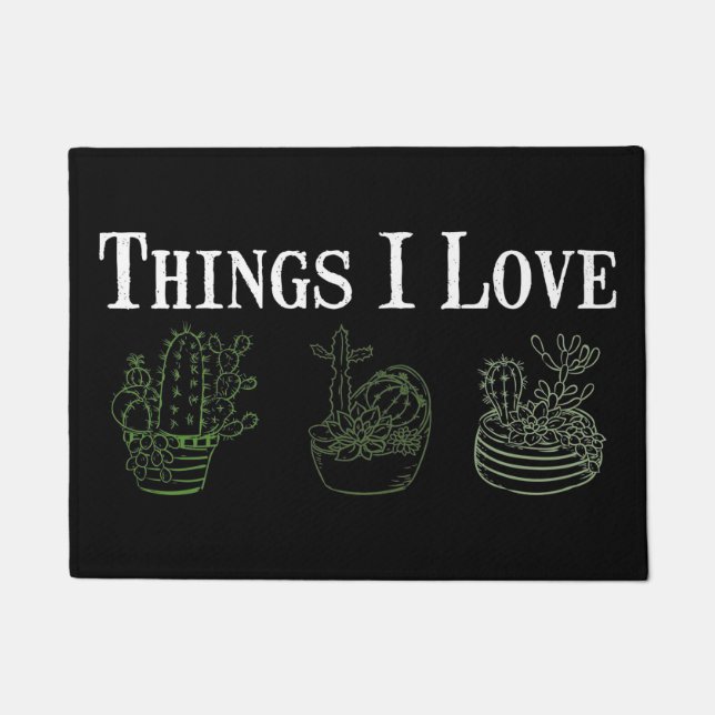 Cactus Thing I Love Doormat (Front)