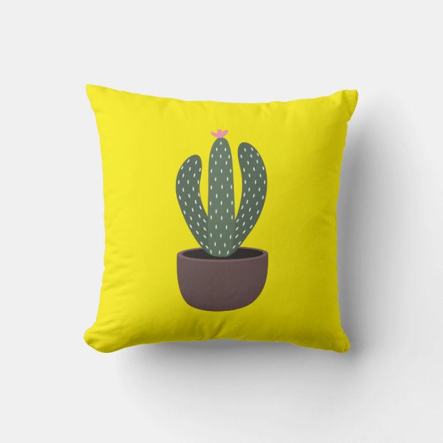 Cactus Throw Pillow (Front)