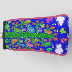 Cactus Tree of Life with Owls and Birds Golf Head  Golf Head Cover