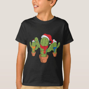 Cactus Trees With Lights Mexican Christmas In July T-Shirt