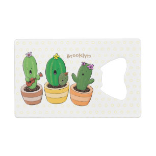 Cactus trio chantante mignonne dessin animé