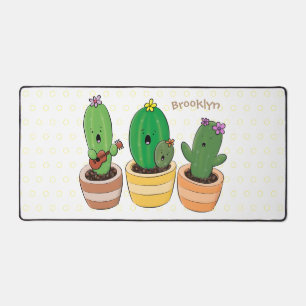Cactus trio chantante mignonne dessin animé