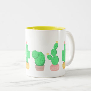 Cactus Trio Desert Modern Boho Two-Tone Coffee Mug