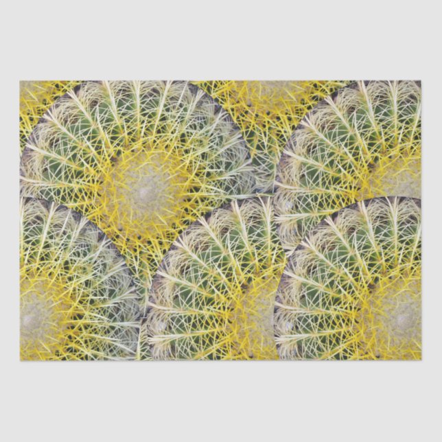 Cactus Tropical Botanical Plant Photo Tissue Paper (Front)