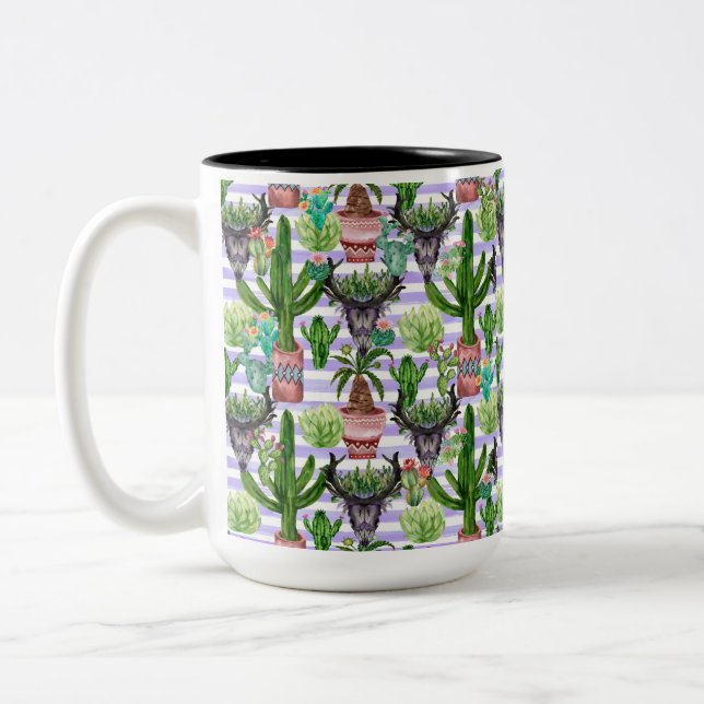 Cactus  Two-Tone coffee mug (Left)