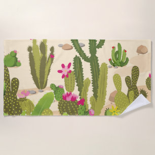 Cactus Variety Beach Towel
