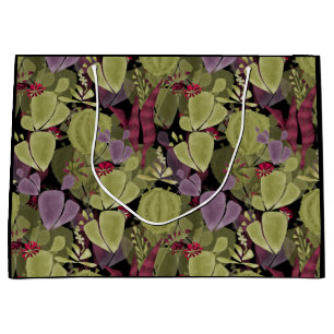Cactus watercolor cacti flowers floral desert cact large gift bag