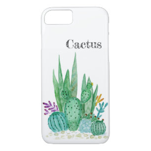 Cactus watercolor cacti flowers floral desert illu Case-Mate iPhone case