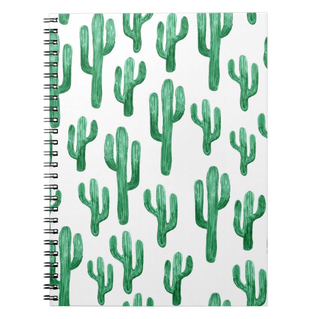 Cactus watercolor: hand-drawn illustration notebook (Front)