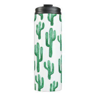 Cactus watercolor: hand-drawn illustration thermal tumbler